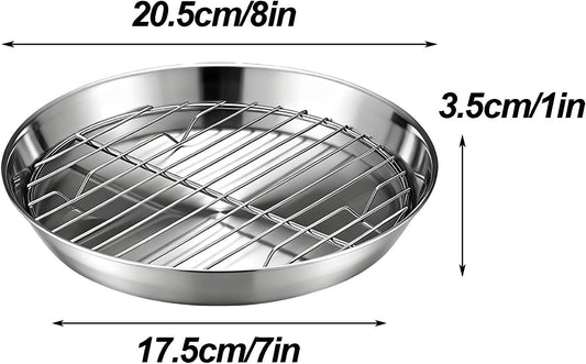 Baking tray for air fryer - Air fryer baking pan - Air fryer accessories - Baking tray with rack - Made of V1237-NKKS00074