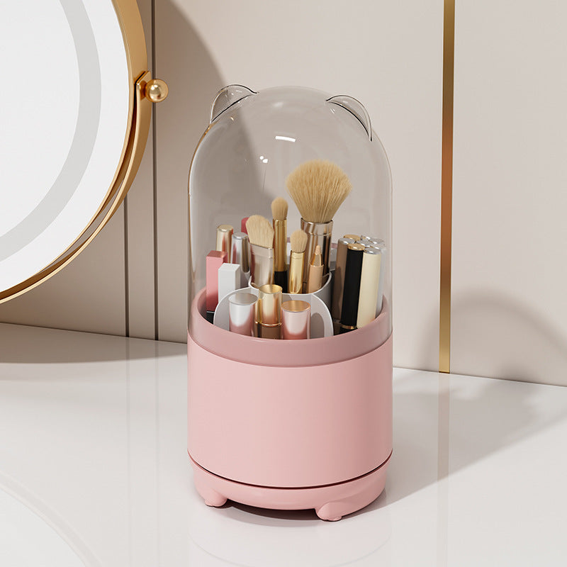 Storage box - storage box with compartments - storage box with lid - Storage rack for makeup - Rotatable - V1237-NKKS00107
