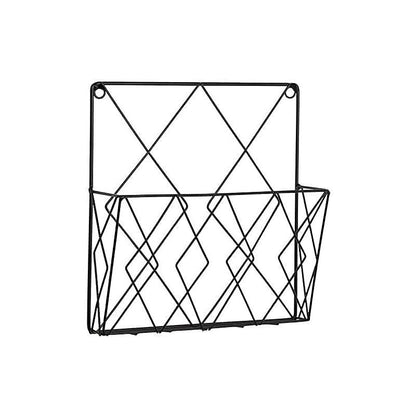 Wall Mounted Newspaper Holder Newspaper Shelf Storage Rack Black Pull V1237-ZY-203-0016