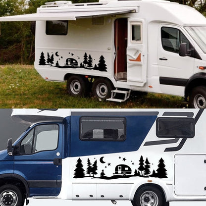 Tree Forest Vinyl Body Decal Sticker for SUV RV Van Caravan Off V1237-ZY-203-0038