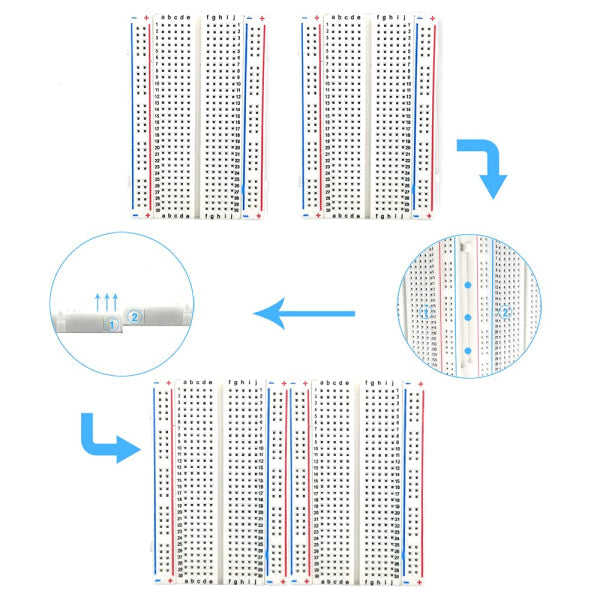 Breadboard/Mini Breadboard/Experiment Board 400 holes long V1237-ZY-203-0073