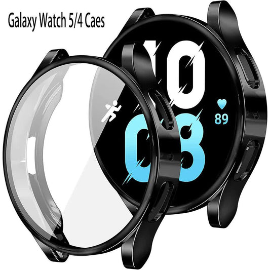 Compatible with Samsung Galaxy Watch 4 5 6 40 mm 44 mm Case Protection Silicone TPU Bumper Screen Protector V1237-ZY-203-0080