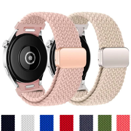 Braided Strap for Samsung Galaxy Watch 6 4 classic/5 Pro 45mm 47mm 43mm 44mm 40mm Magnetic Strap Without Gap V1237-ZY-203-0089