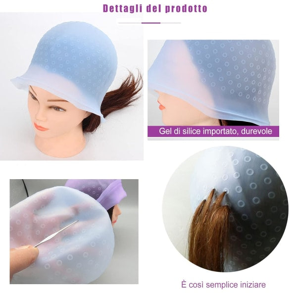 Hair Curl Cap - Hair Curls - Silicone - Hair Color V1237-ZY-203-0093