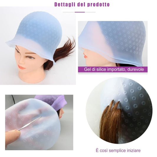 Hair Curl Cap - Hair Curls - Silicone - Hair Color V1237-ZY-203-0093