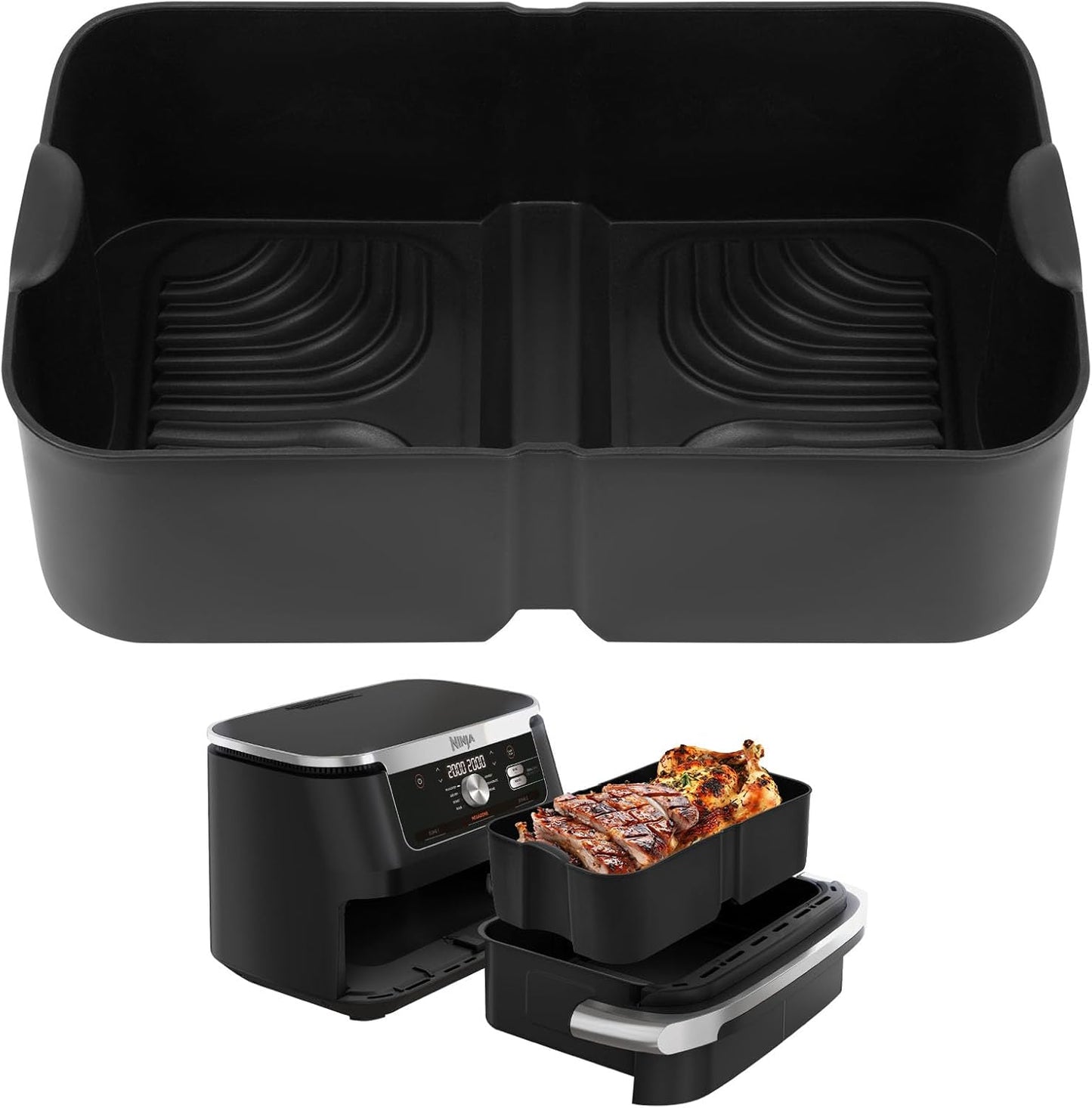 Silicone Molds for Air Fryer, Ninja Flex Drawer Air Fryer, Reusable for 10.4L V1237-ZY-203-0100