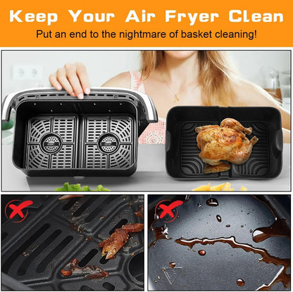 Silicone Molds for Air Fryer, Ninja Flex Drawer Air Fryer, Reusable for 10.4L V1237-ZY-203-0100