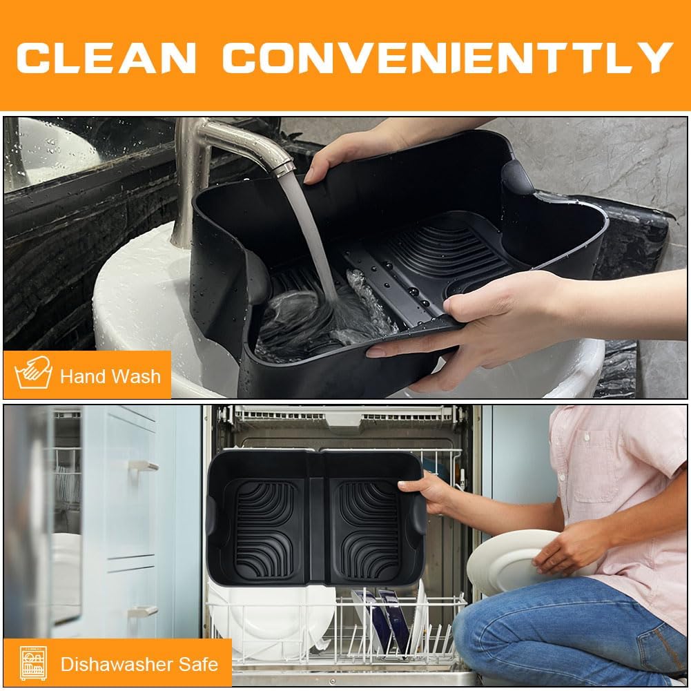 Silicone Molds for Air Fryer, Ninja Flex Drawer Air Fryer, Reusable for 10.4L V1237-ZY-203-0100