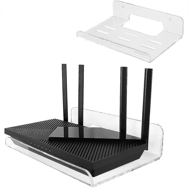 Wifi Router Shelf Wall Mounted Acrylic With Heat Sink For Home_max V1237-ZY-203-0113