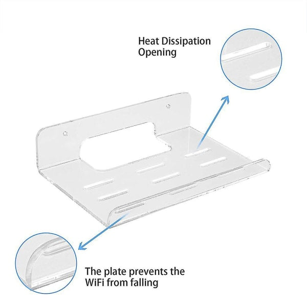 Wifi Router Shelf Wall Mounted Acrylic With Heat Sink For Home_max V1237-ZY-203-0113