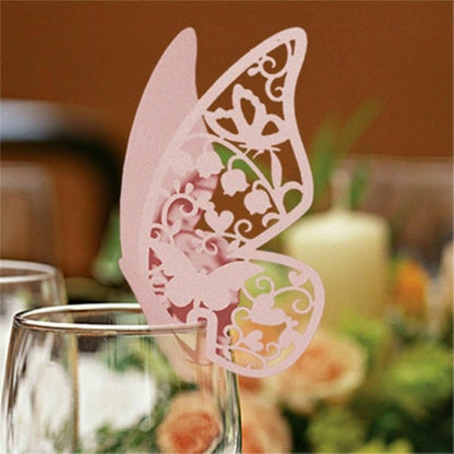 40pcs Butterfly Hanging Glass Cards - Wedding Decoration - Creative White 40pcs V1237-ZY-203-0118