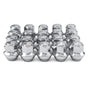 Aluminum Wheel Nuts. M12 X 1.5 Conical 19mm Hex Replacement for Ford Alloy Wheels (Silver) V1237-ZY-203-0120