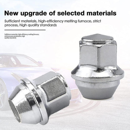 Aluminum Wheel Nuts. M12 X 1.5 Conical 19mm Hex Replacement for Ford Alloy Wheels (Silver) V1237-ZY-203-0120