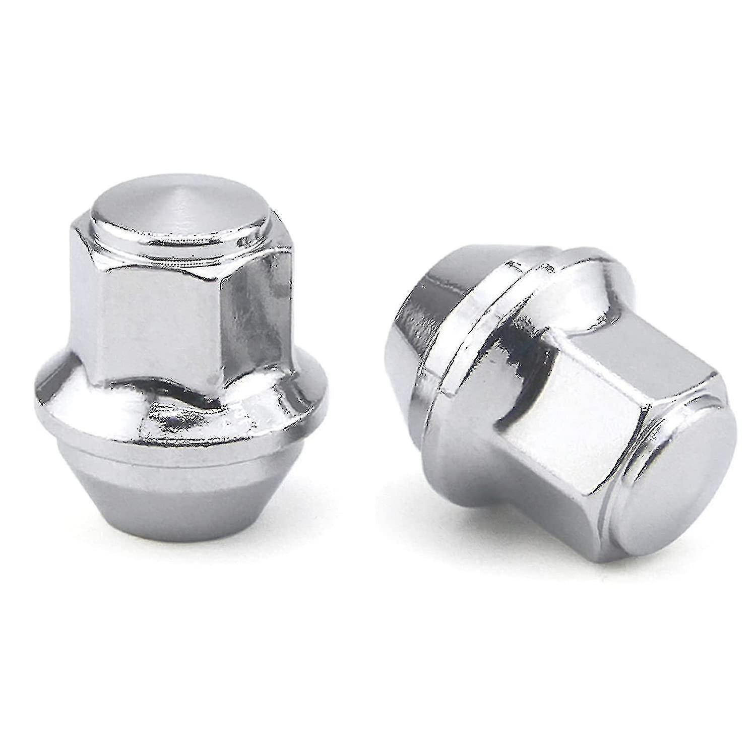 Aluminum Wheel Nuts. M12 X 1.5 Conical 19mm Hex Replacement for Ford Alloy Wheels (Silver) V1237-ZY-203-0120