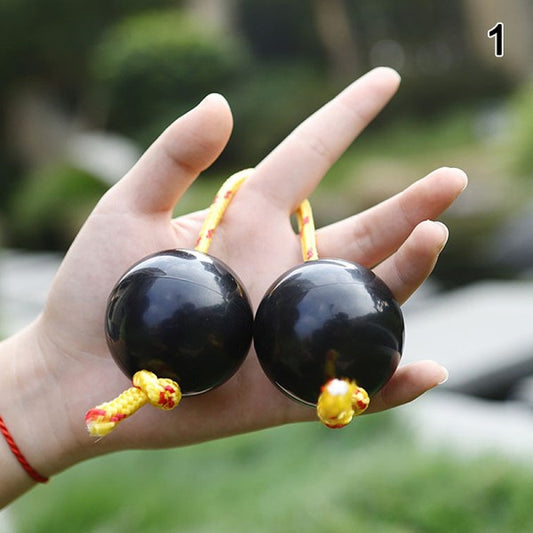 Shaker Rattle Double Gourd Polyrhythmic Percussion Instrument Black V1237-ZY-203-0121