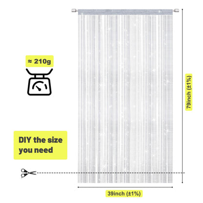 String Curtains Door Mosquito Net, Elegant Divider Tassel Curtain for Home Decor, Partition Curtain for Doors V1237-ZY-203-0125