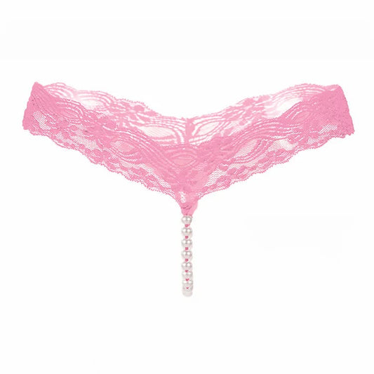 Sexy Lace Underwear Women Back Bow Panties Women G-String T-Back Thong Transparent Lingerie Cute With Beads V1237-ZY-203-0129