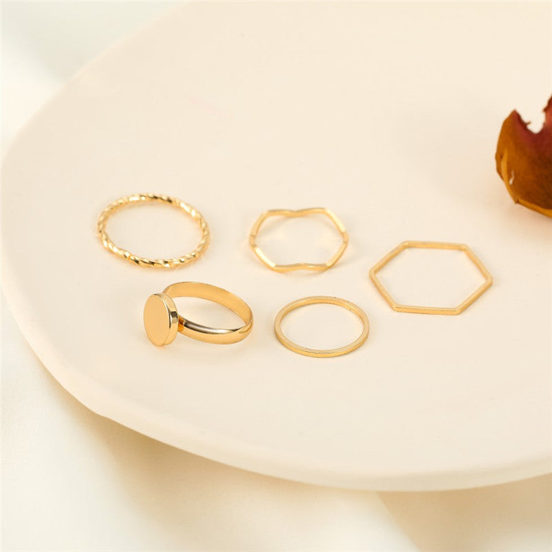 Fashion women's ring open ring led ring little finger ring set Amazon ZCR015 V1237-ZY-203-0134