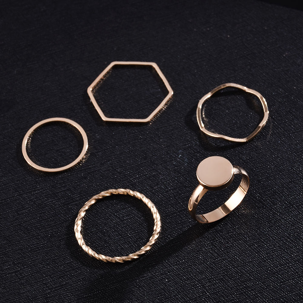 Fashion women's ring open ring led ring little finger ring set Amazon ZCR015 V1237-ZY-203-0134