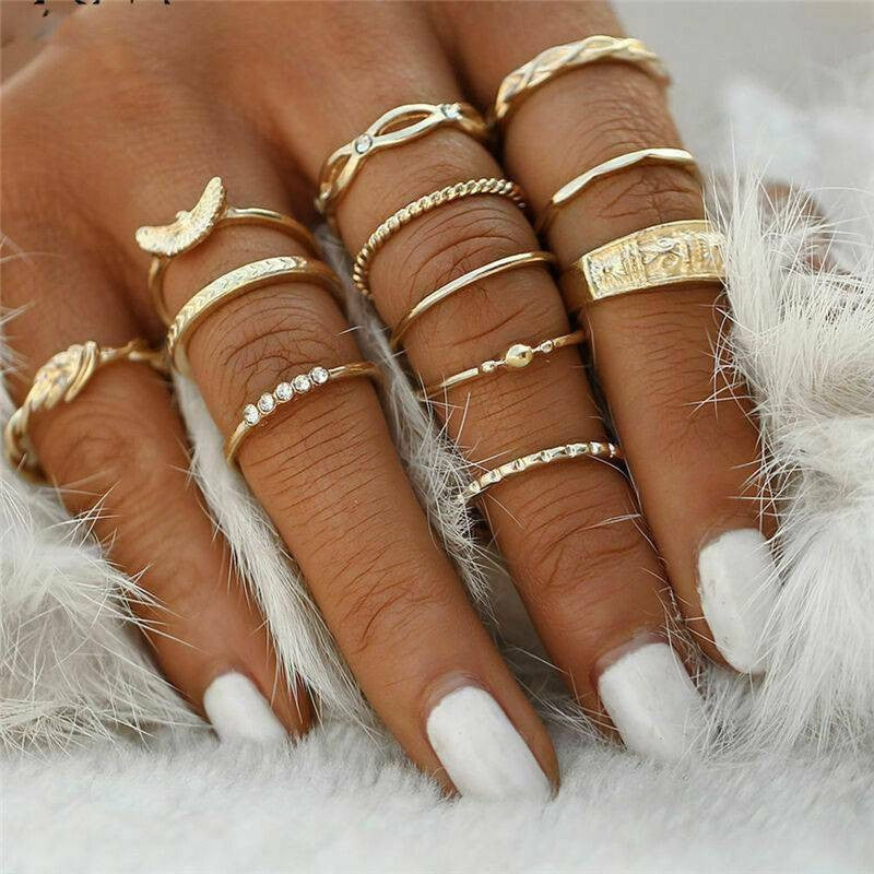 Fashion women's ring open ring led ring little finger ring set Amazon ZCR015 V1237-ZY-203-0134