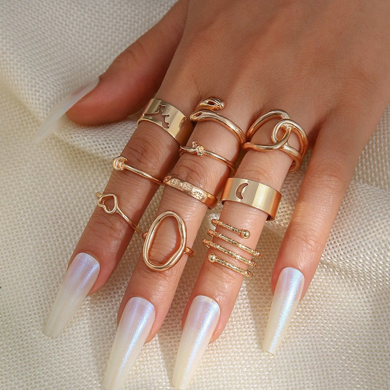 Fashion women's ring open ring led ring little finger ring set Amazon ZCR015 V1237-ZY-203-0134