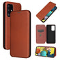 Case compatible with Samsung Galaxy A52s 5g Carbon Fiber Case Folio Flip Protective Magnetic Shell Etui Coque V1237-ZY-203-0153
