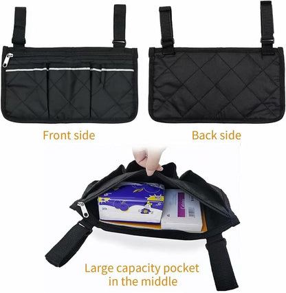 Bag for (black, 32.5 x 18 cm) wheelchair with pockets V1237-ZY-203-0156