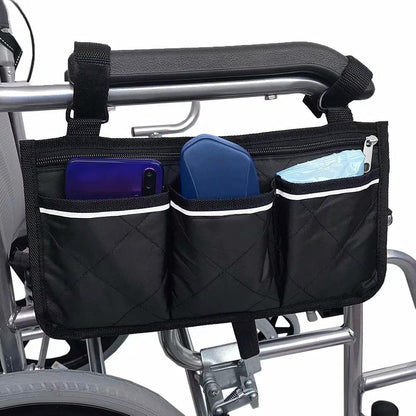 Bag for (black, 32.5 x 18 cm) wheelchair with pockets V1237-ZY-203-0156