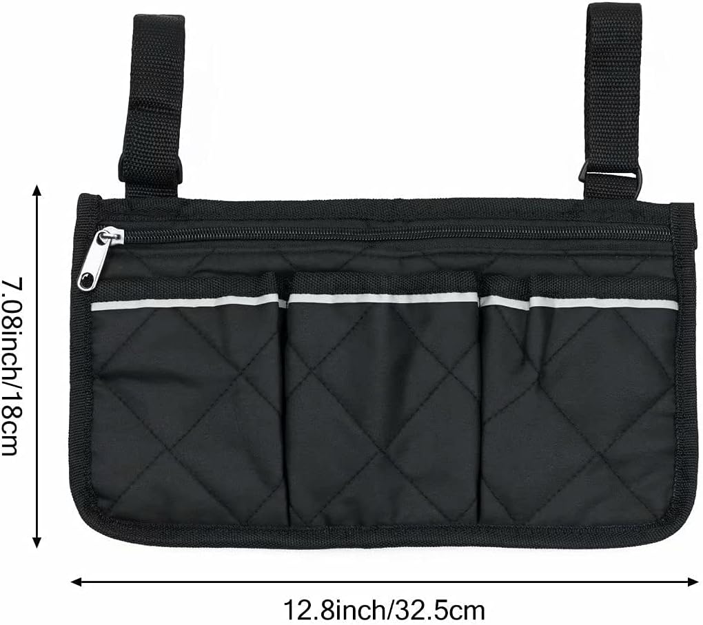 Bag for (black, 32.5 x 18 cm) wheelchair with pockets V1237-ZY-203-0156