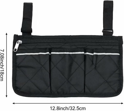 Bag for (black, 32.5 x 18 cm) wheelchair with pockets V1237-ZY-203-0156