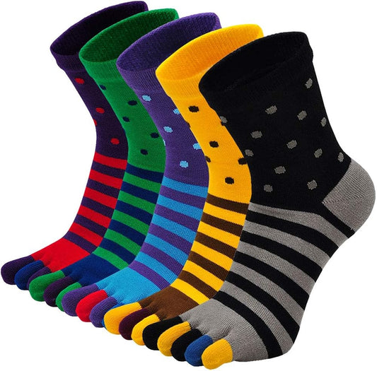 Men's 5 Finger Socks with Split Toe Socks, Sports Five Finger Socks for Men V1237-ZY-203-0158