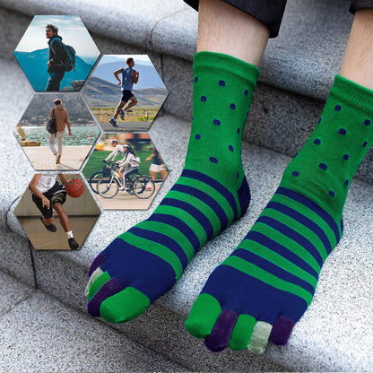 Men's 5 Finger Socks with Split Toe Socks, Sports Five Finger Socks for Men V1237-ZY-203-0158