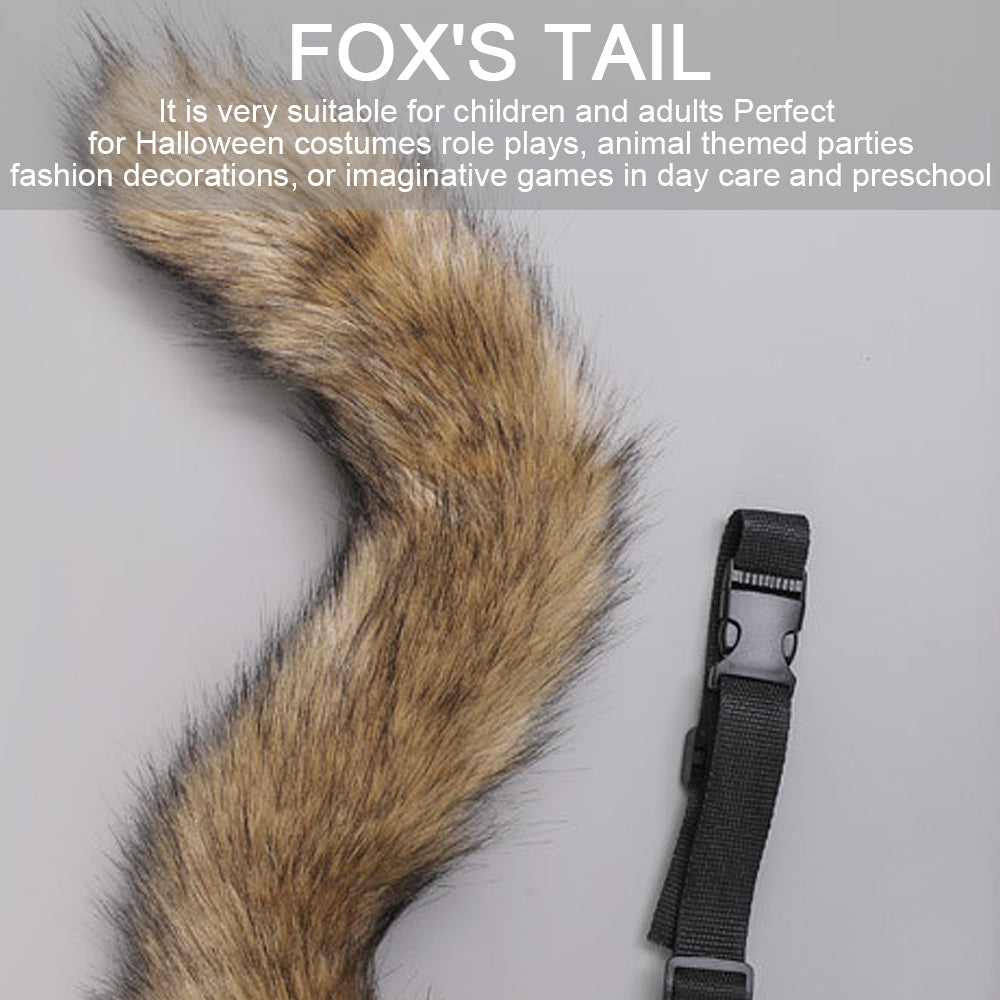 Faux Fur Cat Fox Wolf Fluffy Tail and Ears for Halloween V1237-ZY-203-0169