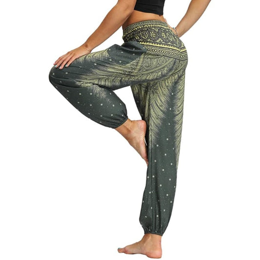 Women's Printed Sports Pants with Relaxed Bloomers_max V1237-ZY-203-0188