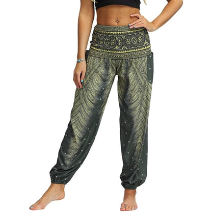 Women's Printed Sports Pants with Relaxed Bloomers_max V1237-ZY-203-0188