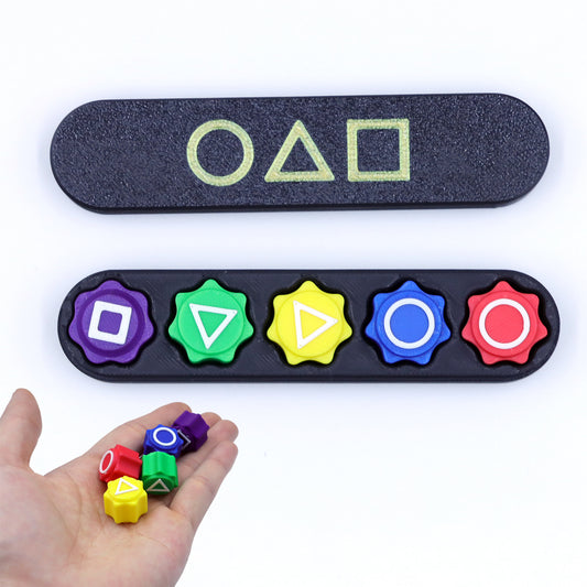 Squid Game 2 Gonggi & Case Korean Grab 5 stone sieves+rectangular box V1237-ZY-203-0191