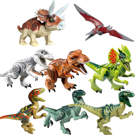 8x Jurassic World Dinosaur Figures Building Toys Blocks Best Kids Gift Multicolored h multicolored V1237-ZY-203-0197