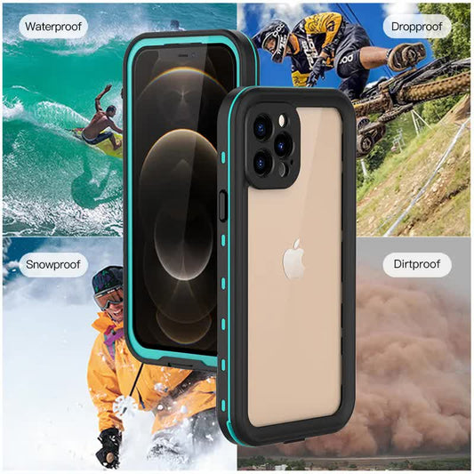IP68 Waterproof Case for iPhone 15 14 13 12 11 Pro Max XS Max XR 7 8 RedPepper Transparent Protection Diving V1237-ZY-203-0200