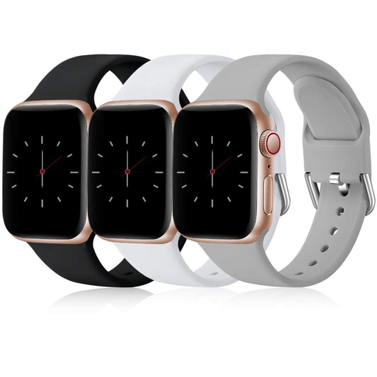 3-pack straps compatible with Apple Watch bracelet iWatch Series 8 7 6 5 4 3 Ultra SE(2/1), 42mm/44mm/45mm-S, V1237-ZY-203-0225