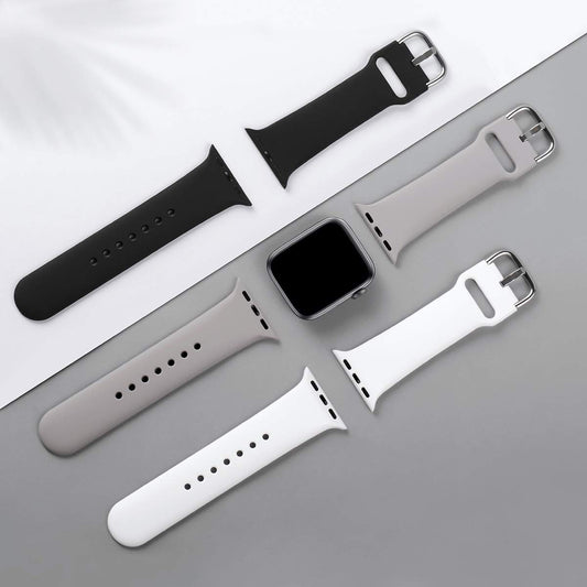 3-pack straps compatible with Apple Watch bracelet iWatch Series 8 7 6 5 4 3 Ultra SE(2/1), 42mm/44mm/45mm-S, V1237-ZY-203-0225