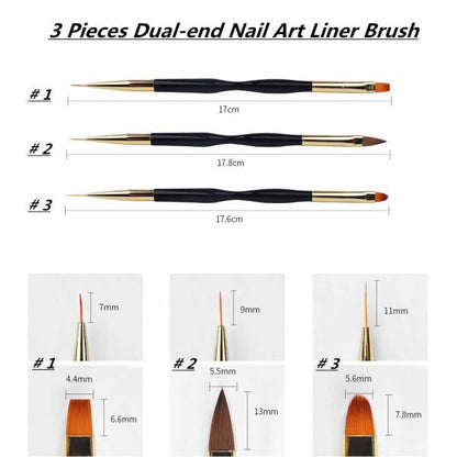 2pcs Polygel Brush and Picker with Double Ends, 2 in 1 Design Polygel_max V1237-ZY-203-0233