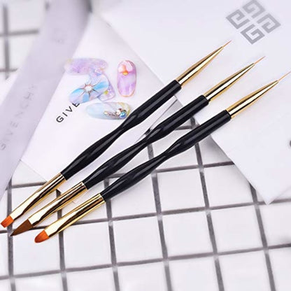 2pcs Polygel Brush and Picker with Double Ends, 2 in 1 Design Polygel_max V1237-ZY-203-0233