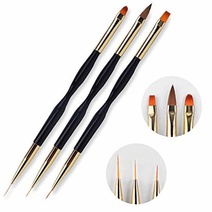2pcs Polygel Brush and Picker with Double Ends, 2 in 1 Design Polygel_max V1237-ZY-203-0233