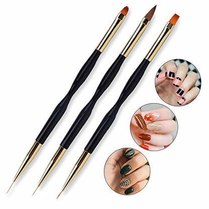 2pcs Polygel Brush and Picker with Double Ends, 2 in 1 Design Polygel_max V1237-ZY-203-0233