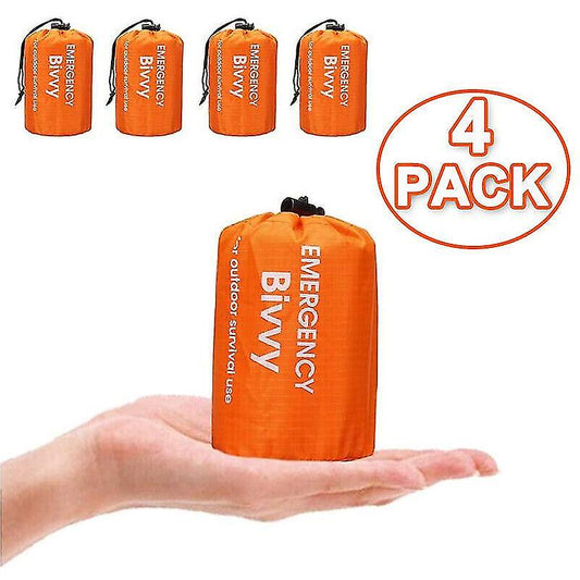 4x Outdoor Emergency Thermal Waterproof Sleeping Bag Camping Survival Bivvy Sack V1237-ZY-203-0236