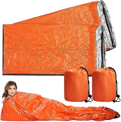4x Outdoor Emergency Thermal Waterproof Sleeping Bag Camping Survival Bivvy Sack V1237-ZY-203-0236