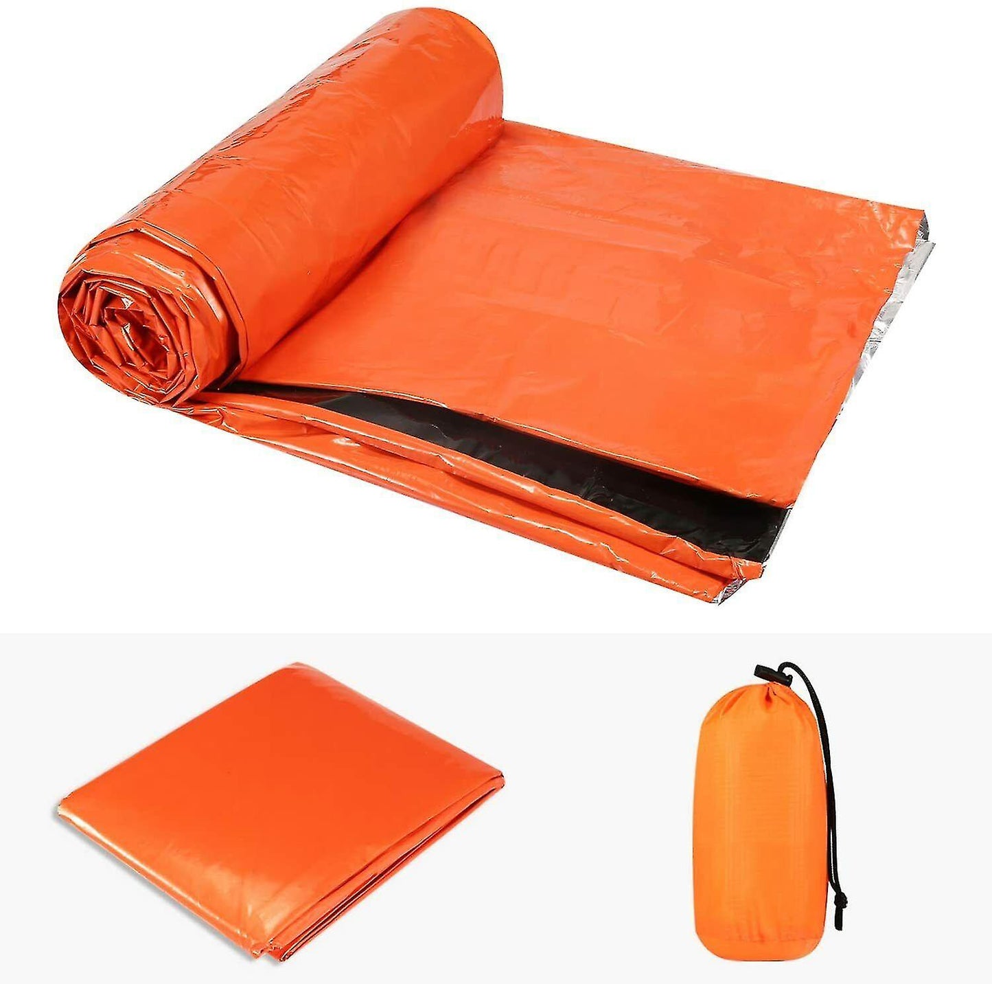 4x Outdoor Emergency Thermal Waterproof Sleeping Bag Camping Survival Bivvy Sack V1237-ZY-203-0236