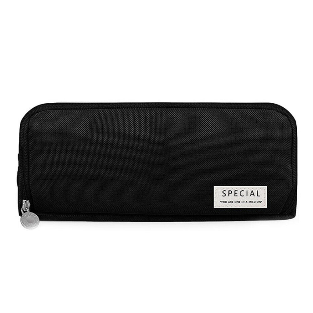 Large Capacity Pencil Case, 3 Compartments, Bag, School Pink V1237-ZY-203-0245