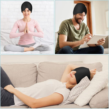 Migraine Gel Capsule, 180 degrees Cold Migraine Reusable Warm Pack, Black Pink V1237-ZY-203-0253