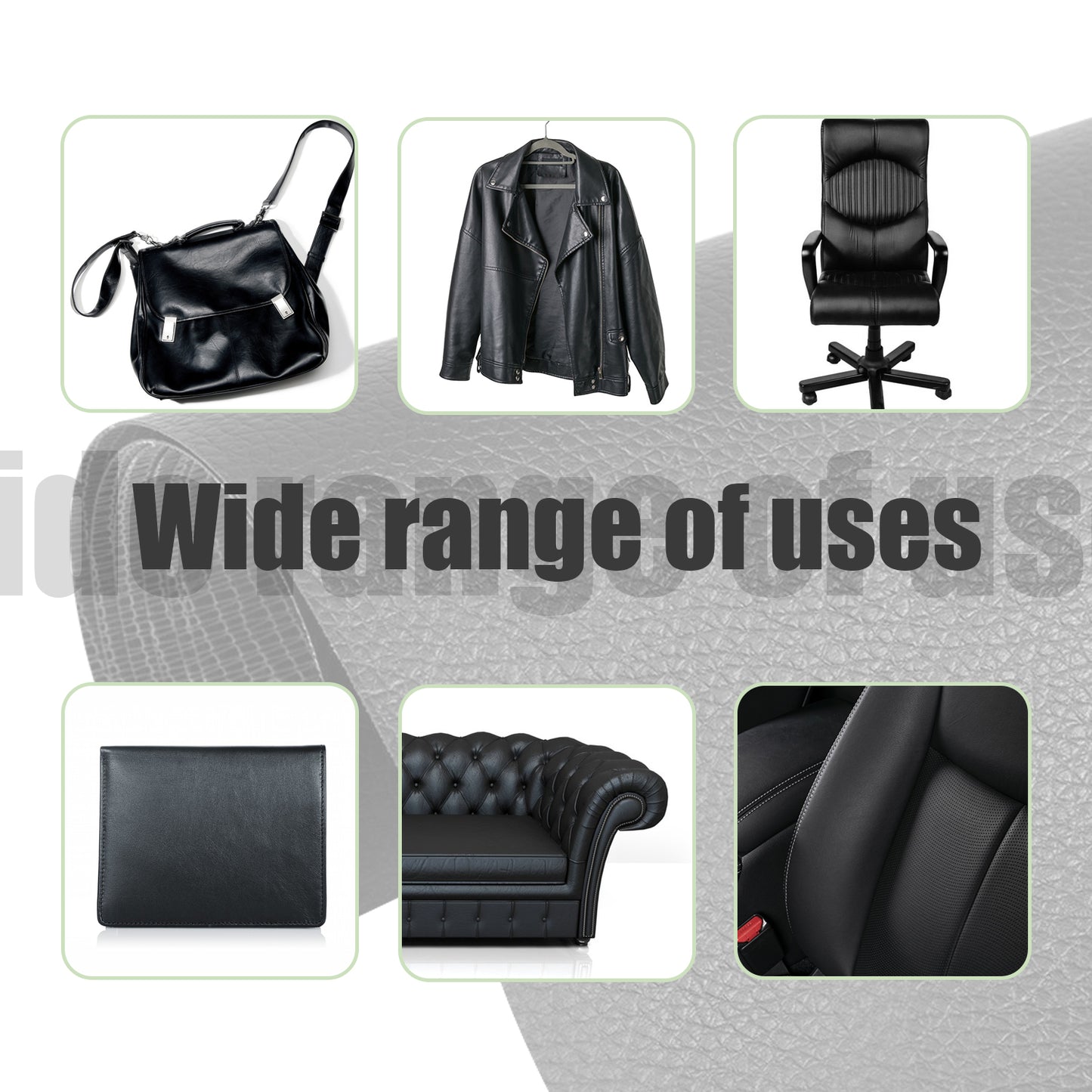 INF Self-Adhesive Repair Patch Faux Leather 50x138 cm Black V1237-ZY-203-0267